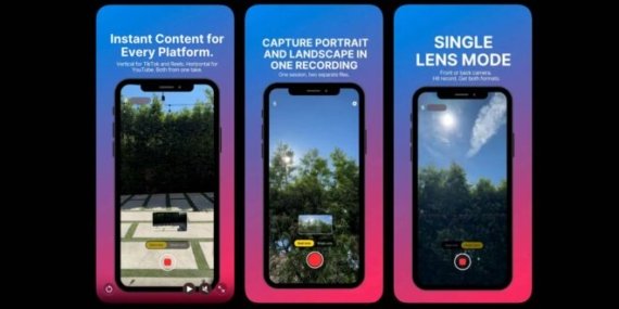 Aynı anda hem yatay hem de dikey video çekebilen iPhone uygulaması: “DualShot Recorder”