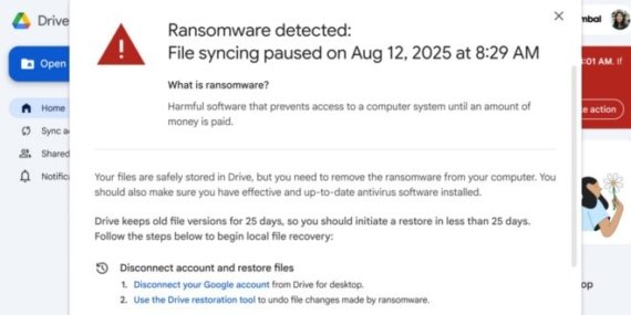Google Drive için hazırlanan ransomware algılama ve dosya kurtarma özellikleri betadan çıkarıldı